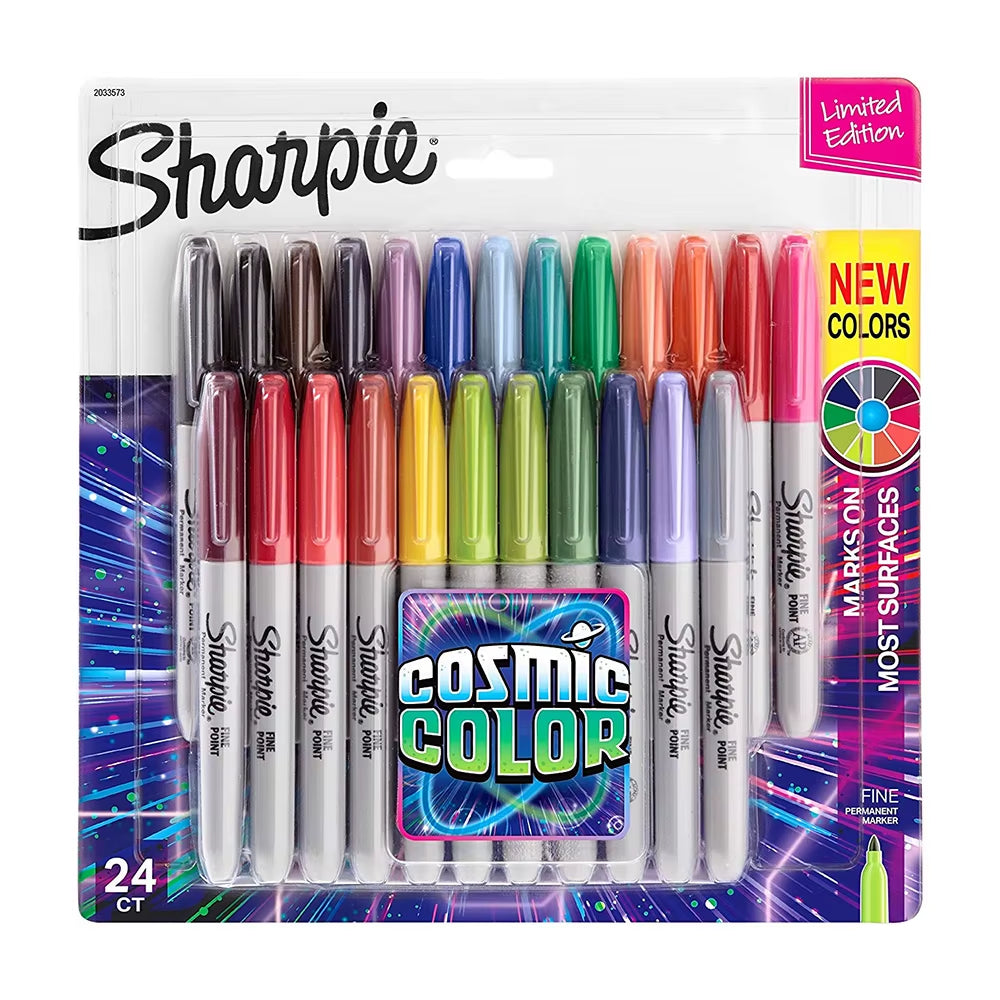 American Sharpie Permanent Markers Set 8/12/24Colors Eco-Friendly Paint Marker Pen Waterproof Stationery Art Supplies