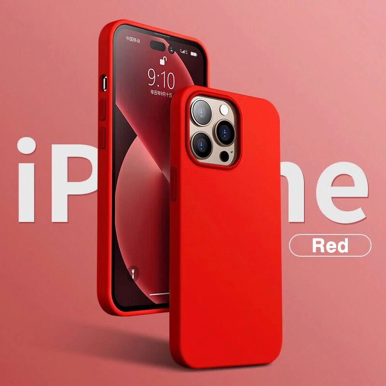 Original Liquid Silicone Phone Case for Iphone 15 11 12 13 14 Pro Max Mini 8 7 plus XR X XS Max SE Shockproof Cover Accessories