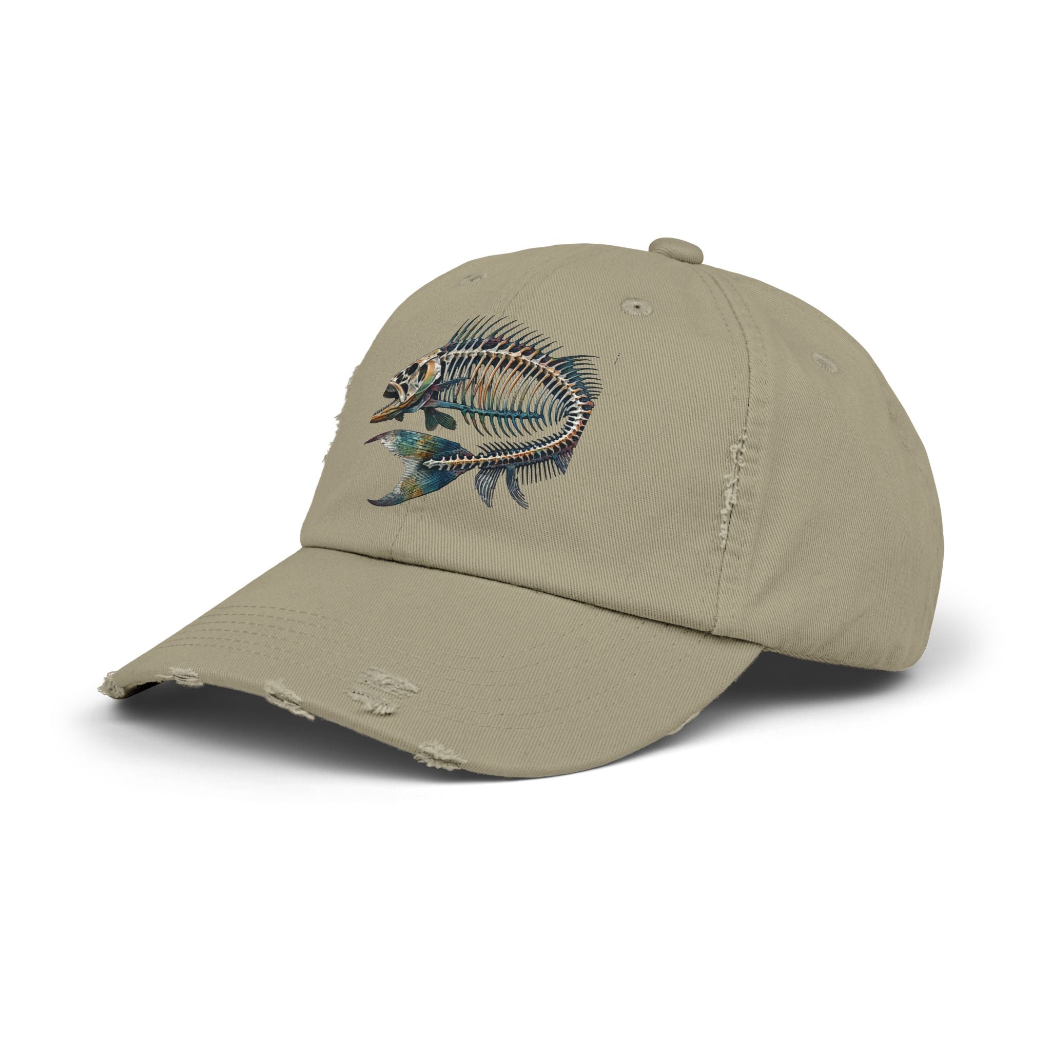 Gyotaku Style Distressed Cap