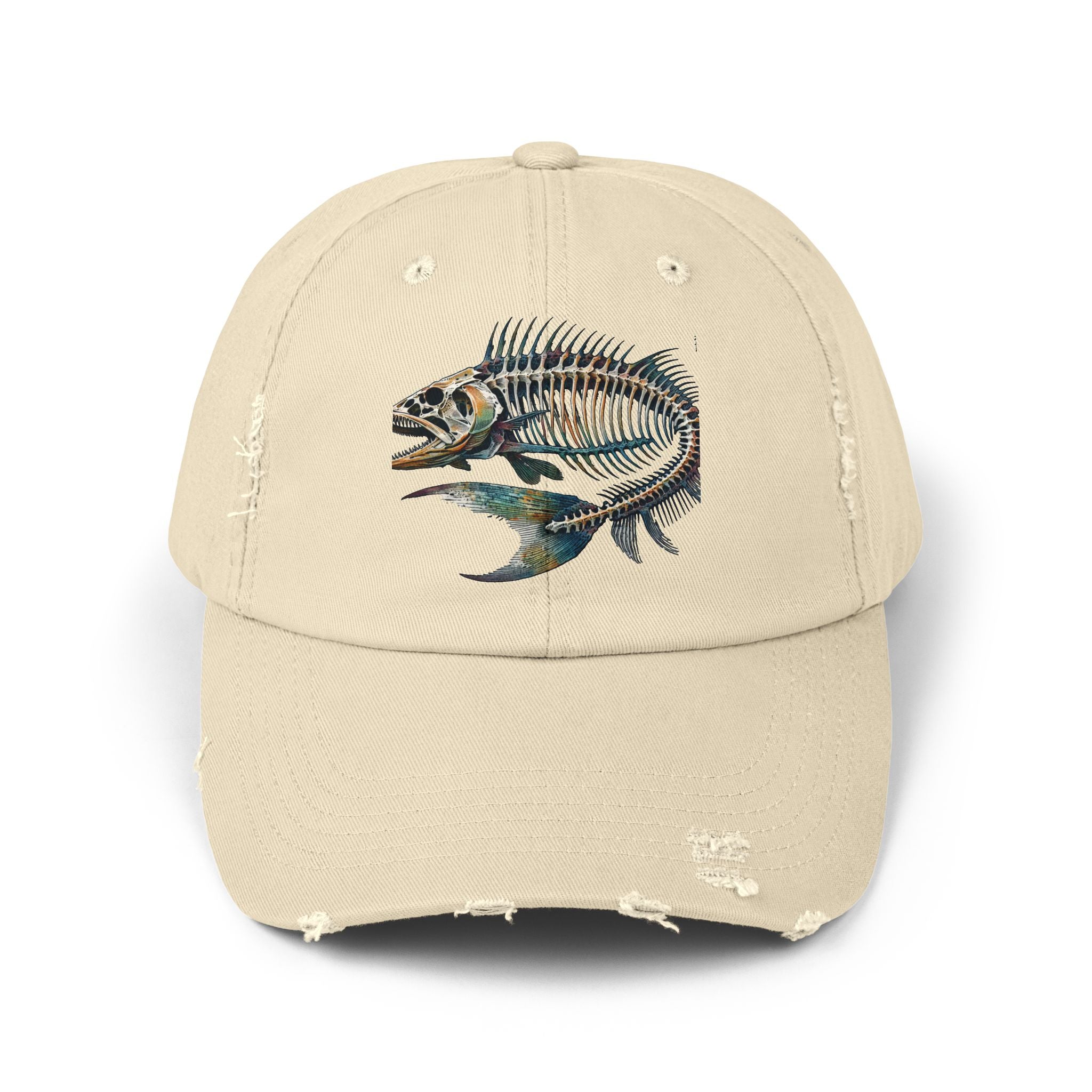 Gyotaku Style Distressed Cap