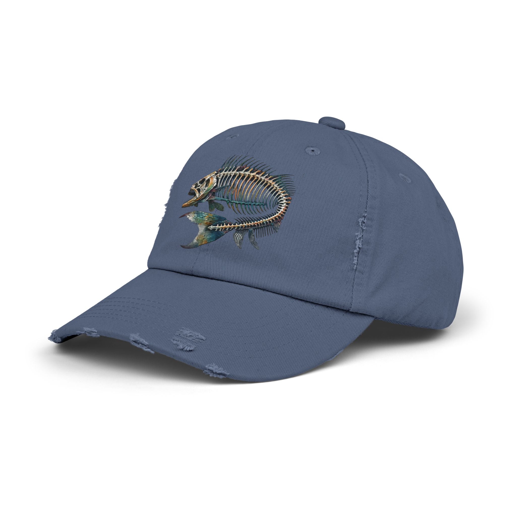 Gyotaku Style Distressed Cap