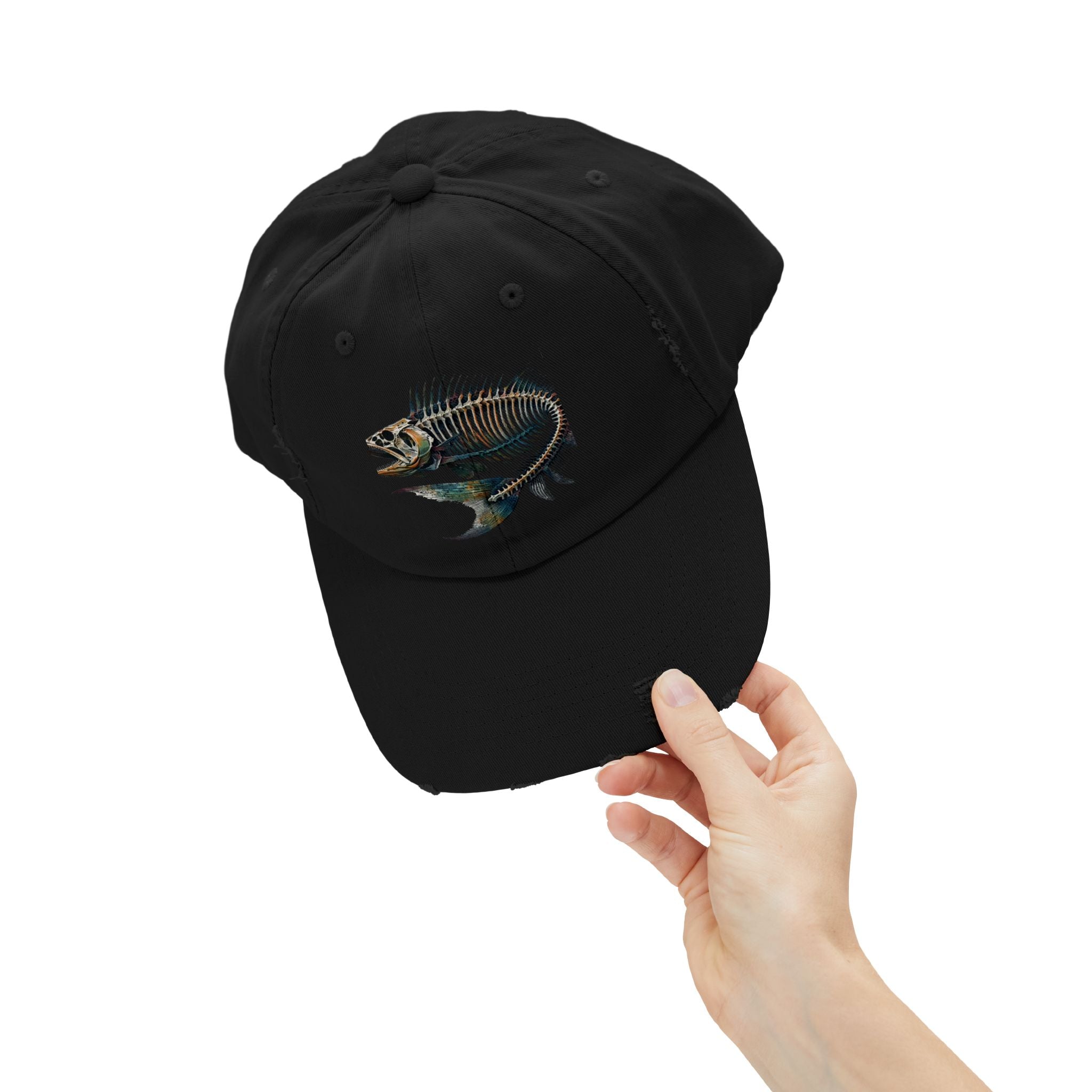 Gyotaku Style Distressed Cap