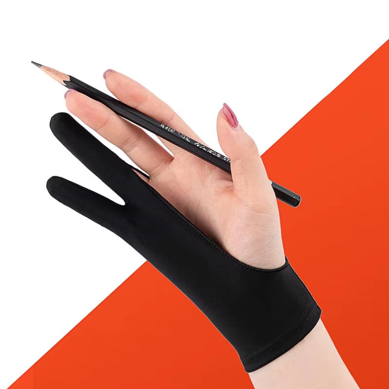 Anti-Touch Two-Finger Hand Painting Gloves for Tablet Digital Board Screen Touch Drawing Anti-Fouling Oil Painting Art Supplies
