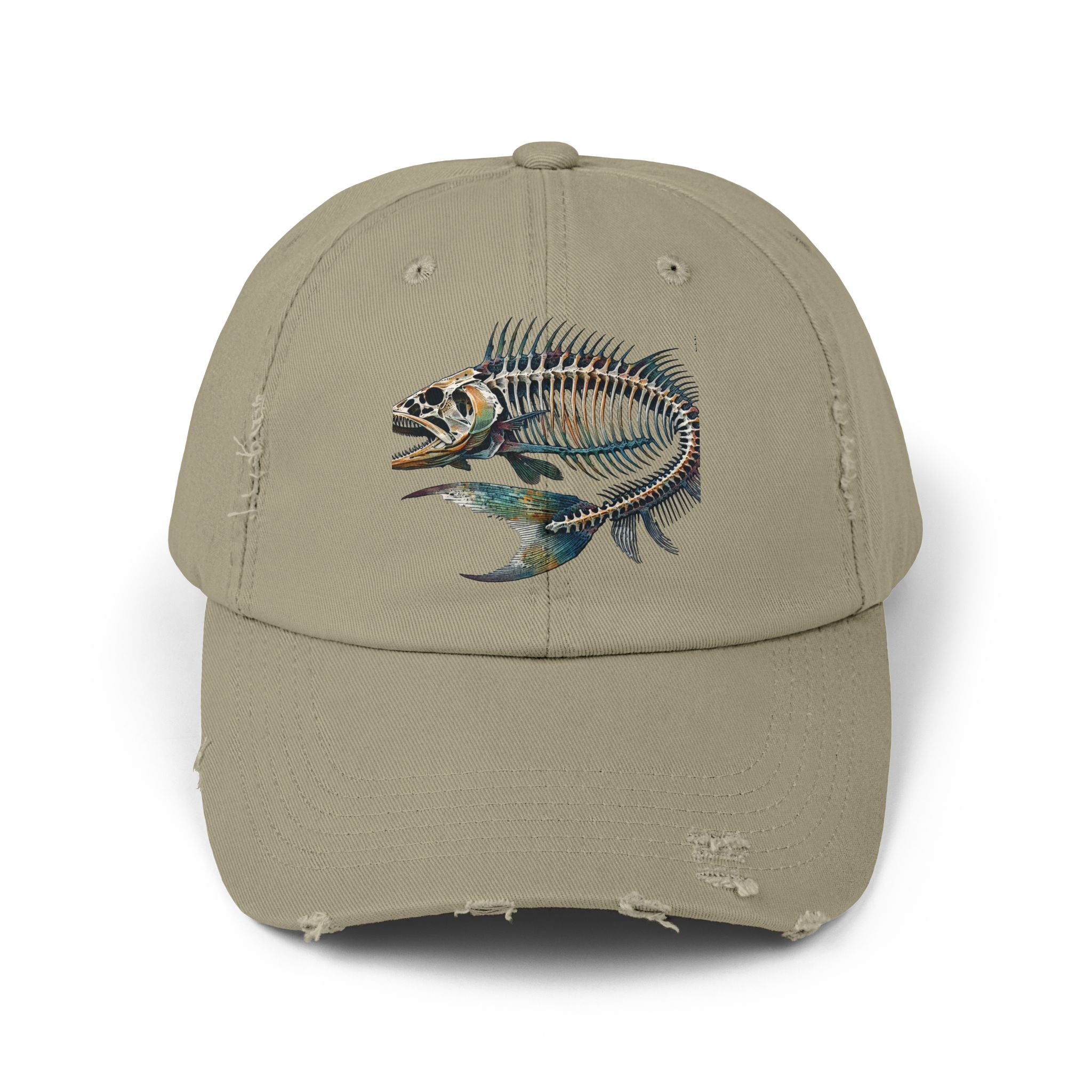 Gyotaku Style Distressed Cap