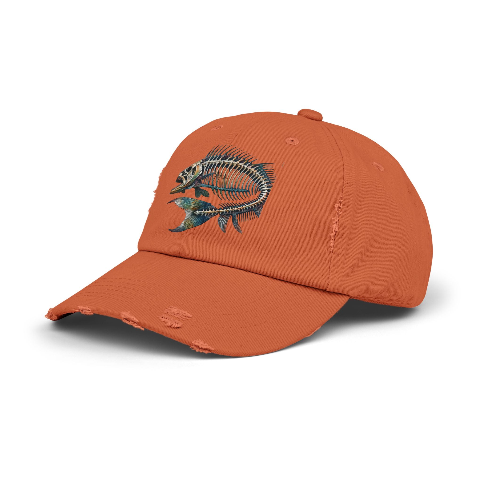 Gyotaku Style Distressed Cap