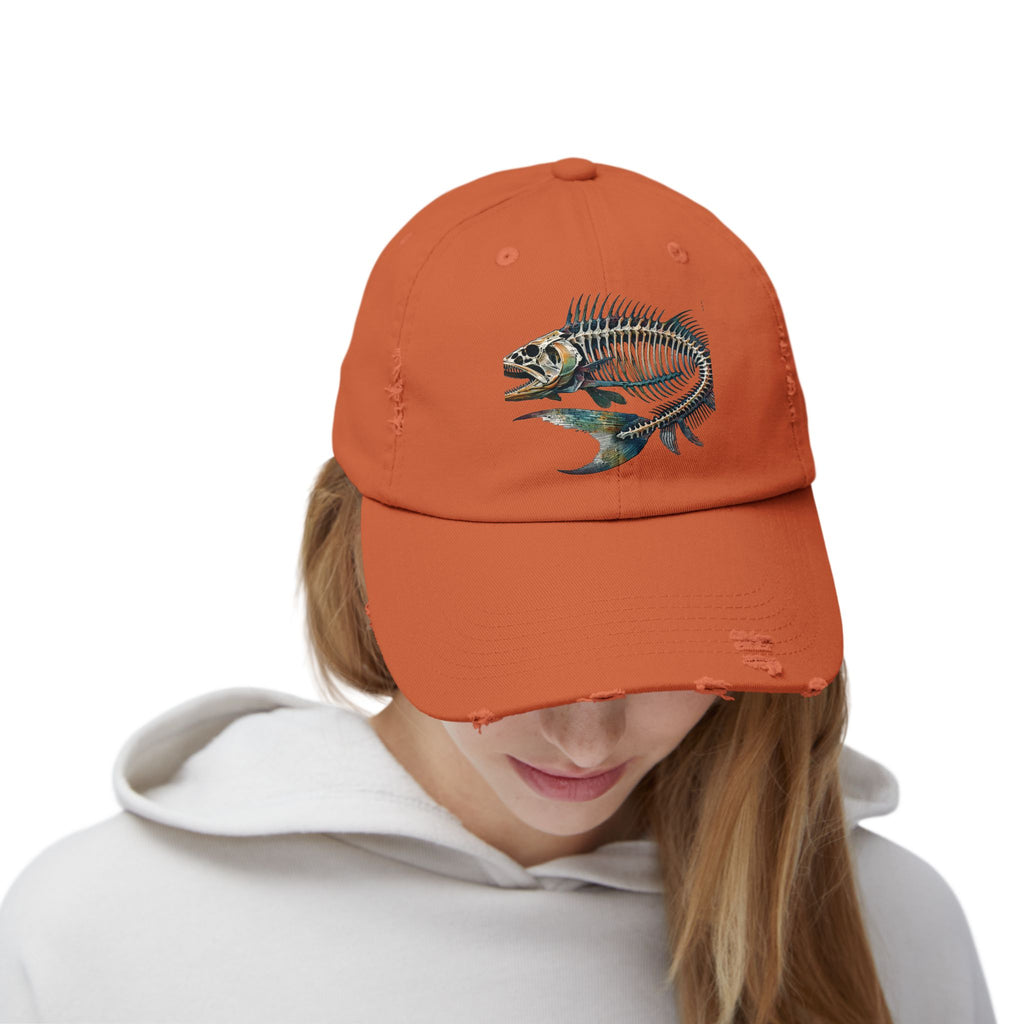 Gyotaku Style Distressed Cap