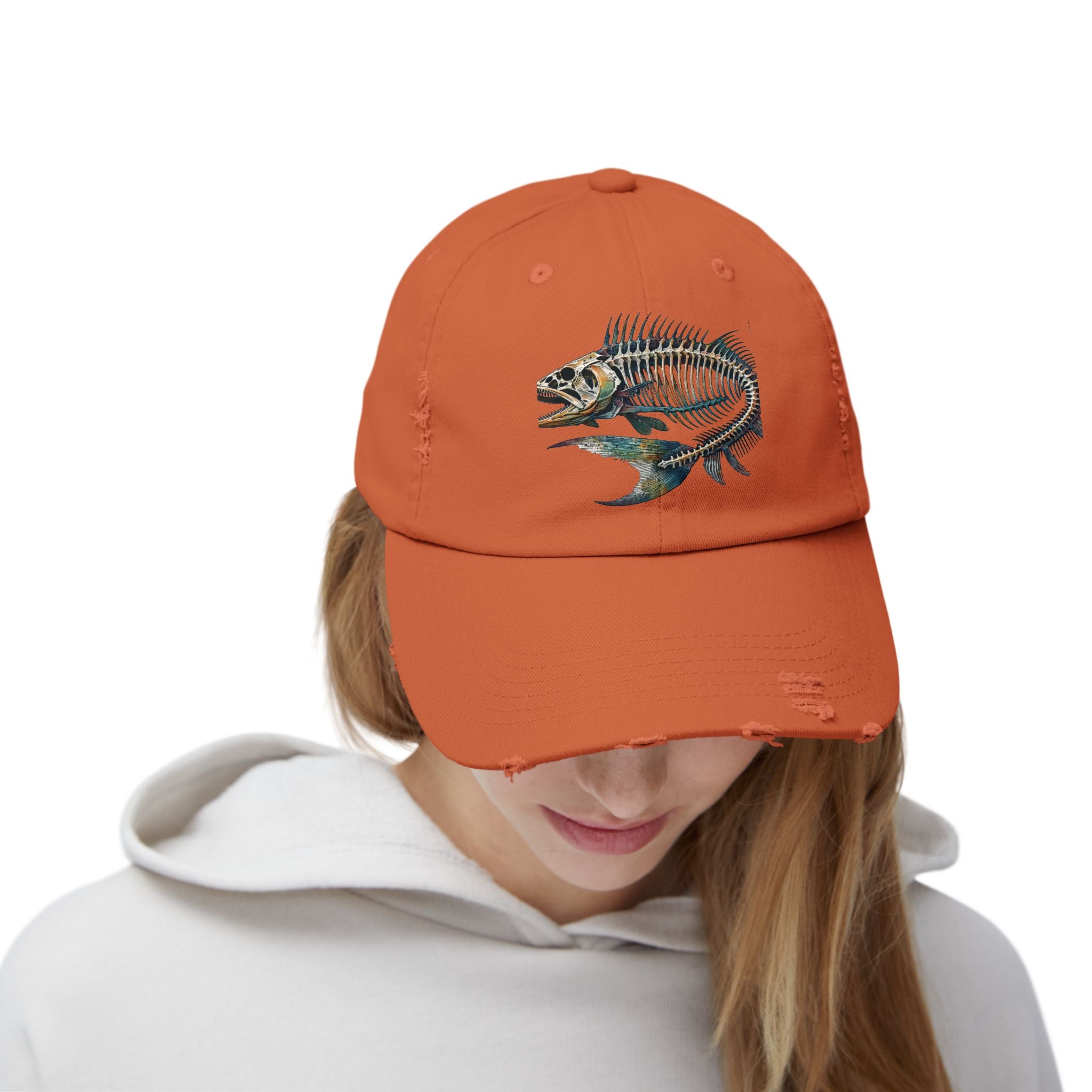 Gyotaku Style Distressed Cap