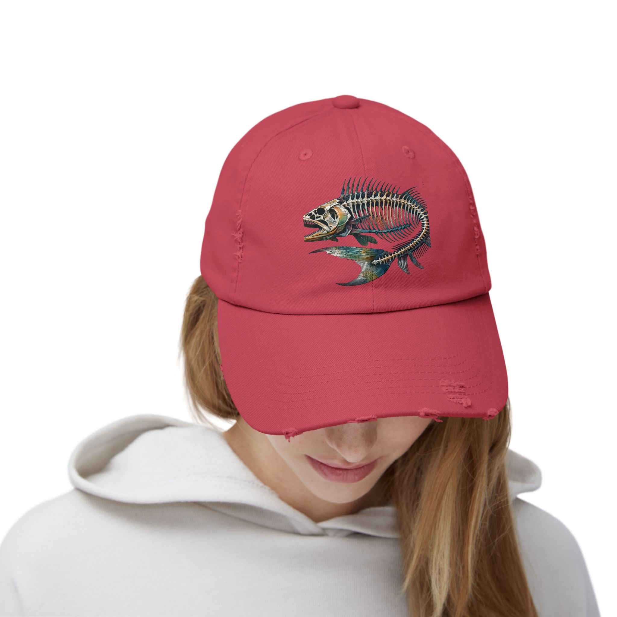 Gyotaku Style Distressed Cap