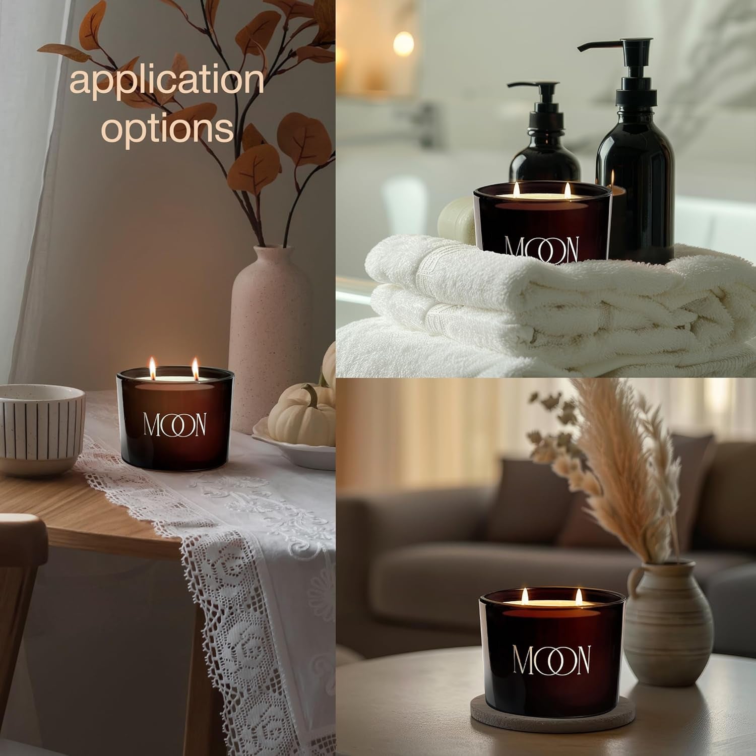 Scented Candles for Men & Women by  | Lavender Candle | Clean Non Toxic Candles | Soy Candles for Men | Lavender & Geranium Black Candles |