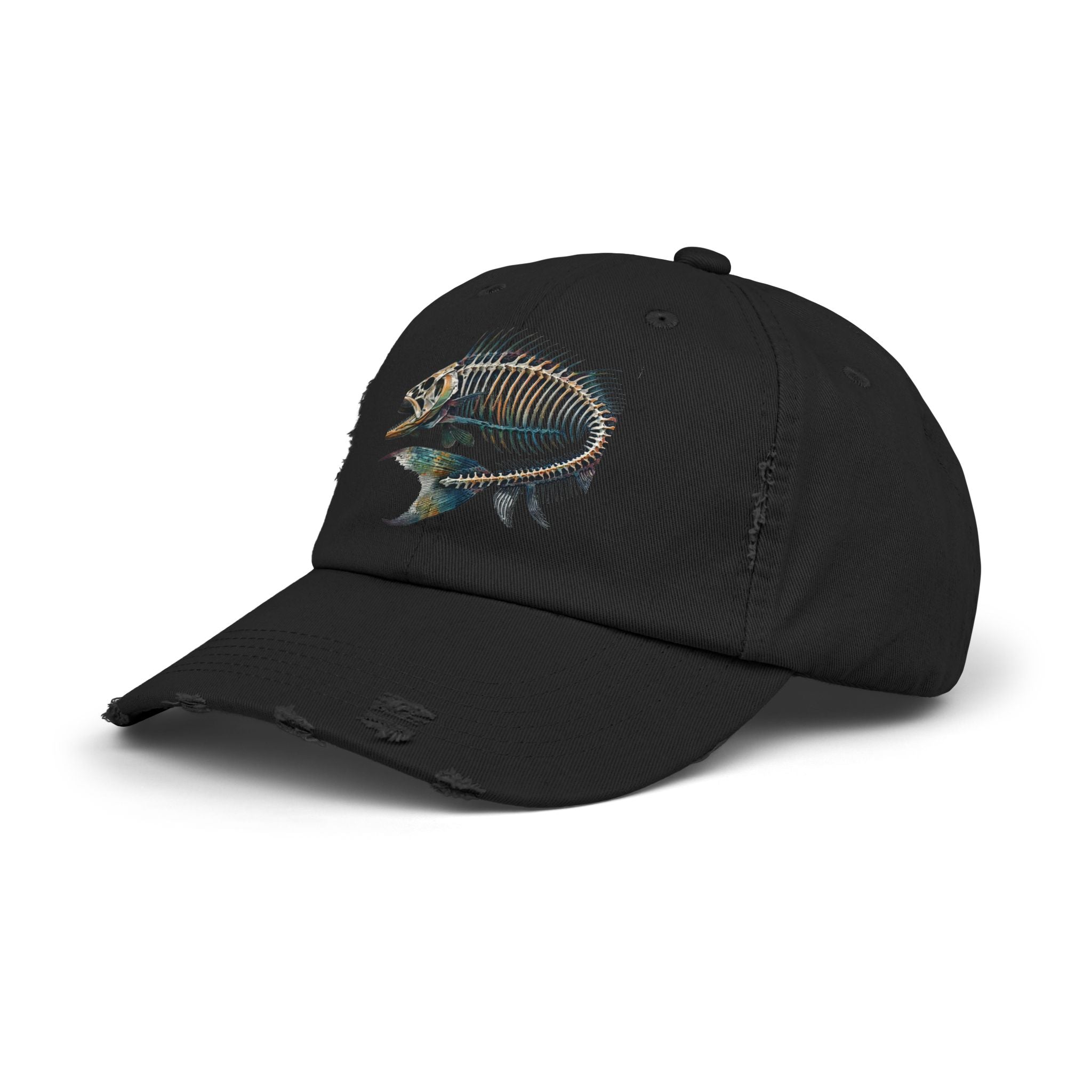 Gyotaku Style Distressed Cap