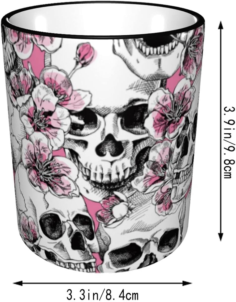 Sugar Floral Skull Funny Ceramic Coffee Mug Dishwasher and Microwave Safe Novelty Gifts for Women Men Office and Home Kitchen Decor