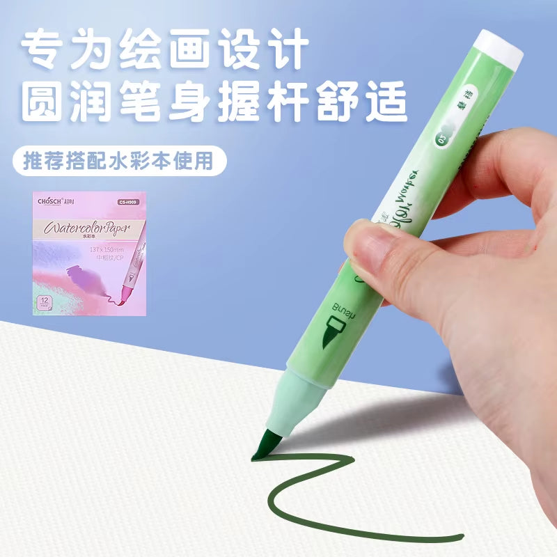 Back to School Accessories Aesthetic Stationery Graffiti Watercolor Markers Brush Tip Pens Art Supplies Highlighter Drawing Pens