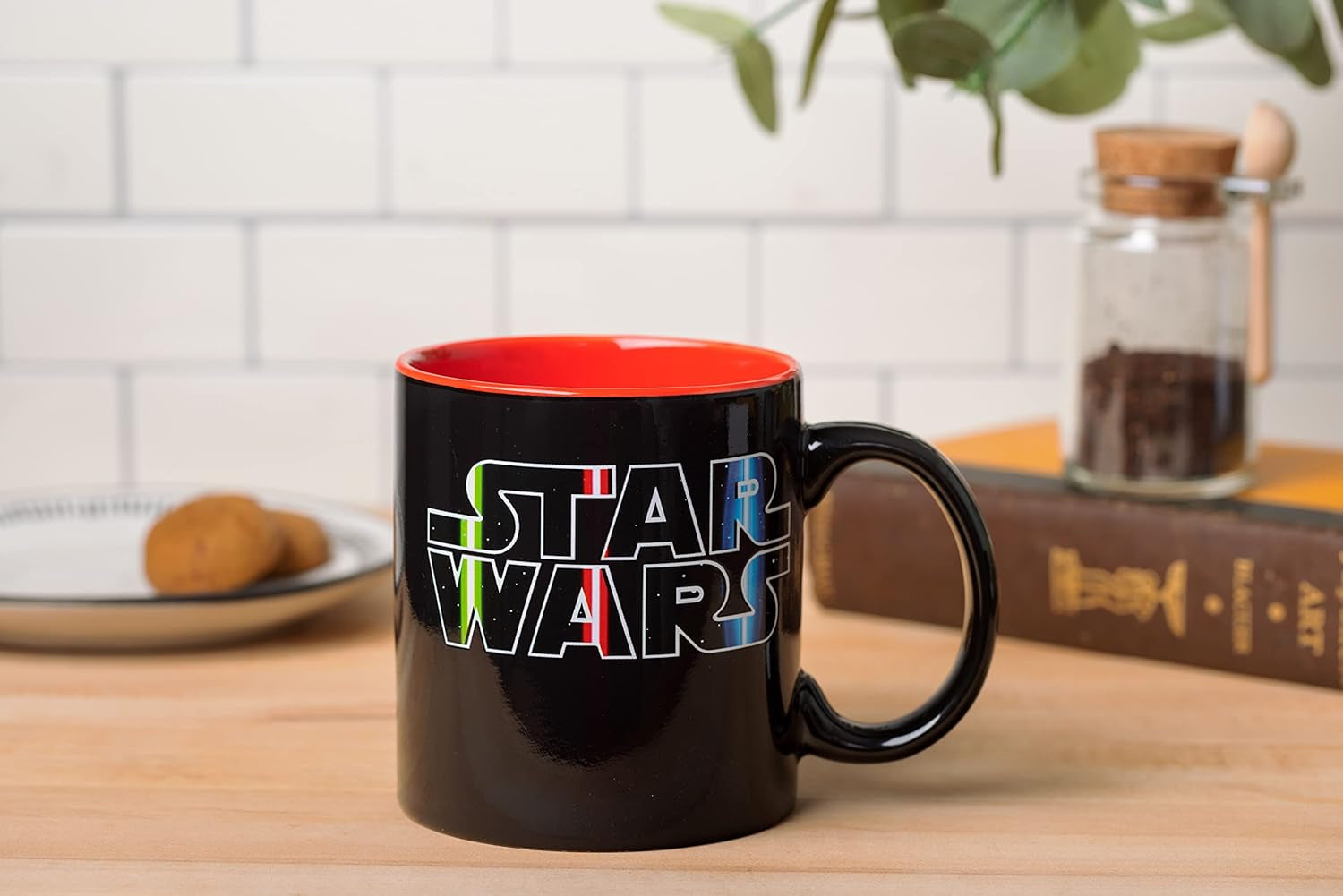Star Wars Lightsaber Logo Heat Reveal Ceramic Coffee Mug, 20-Ounces