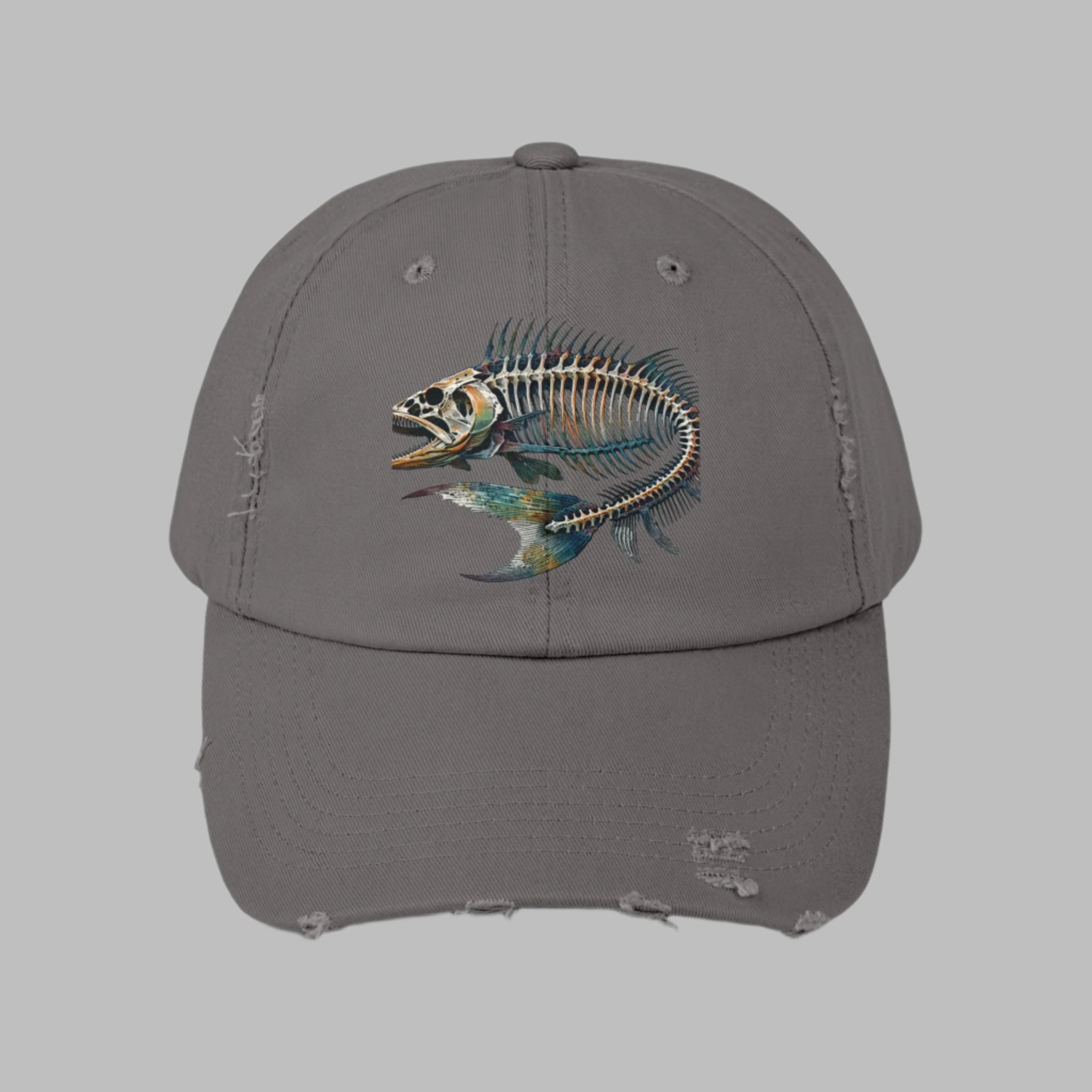 Gyotaku Style Distressed Cap