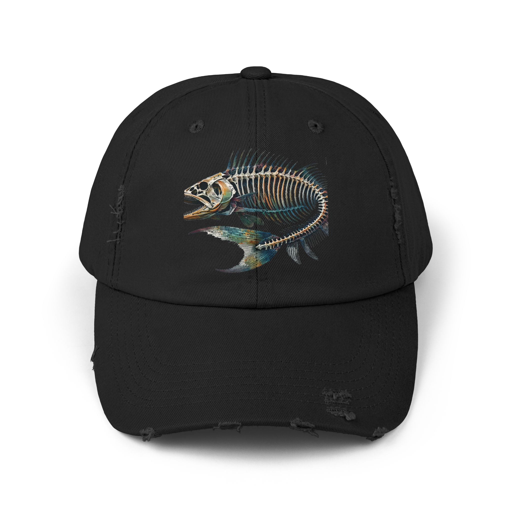 Gyotaku Style Distressed Cap