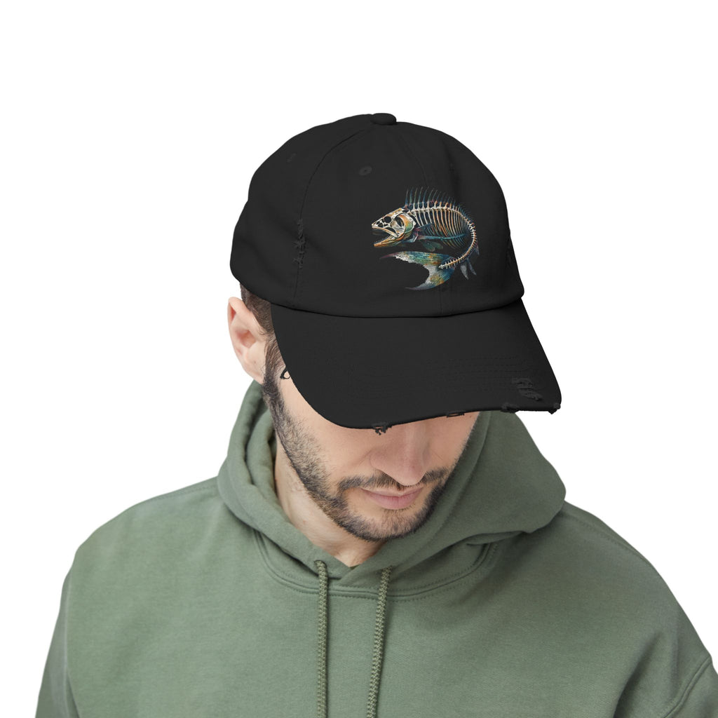 Gyotaku Style Distressed Cap