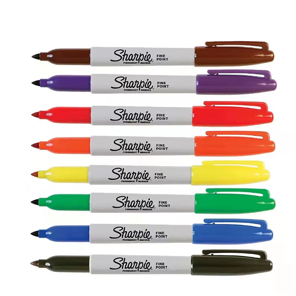 American Sharpie Permanent Markers Set 8/12/24Colors Eco-Friendly Paint Marker Pen Waterproof Stationery Art Supplies