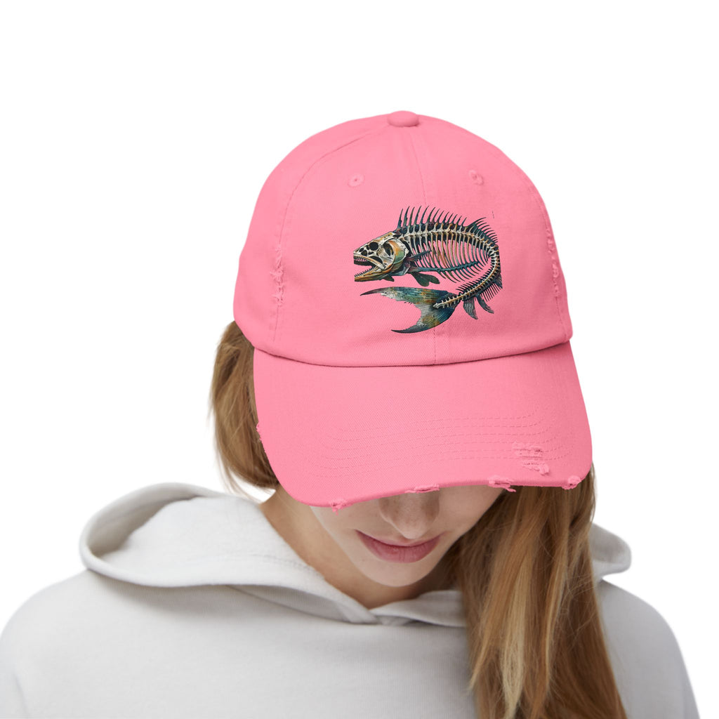 Gyotaku Style Distressed Cap