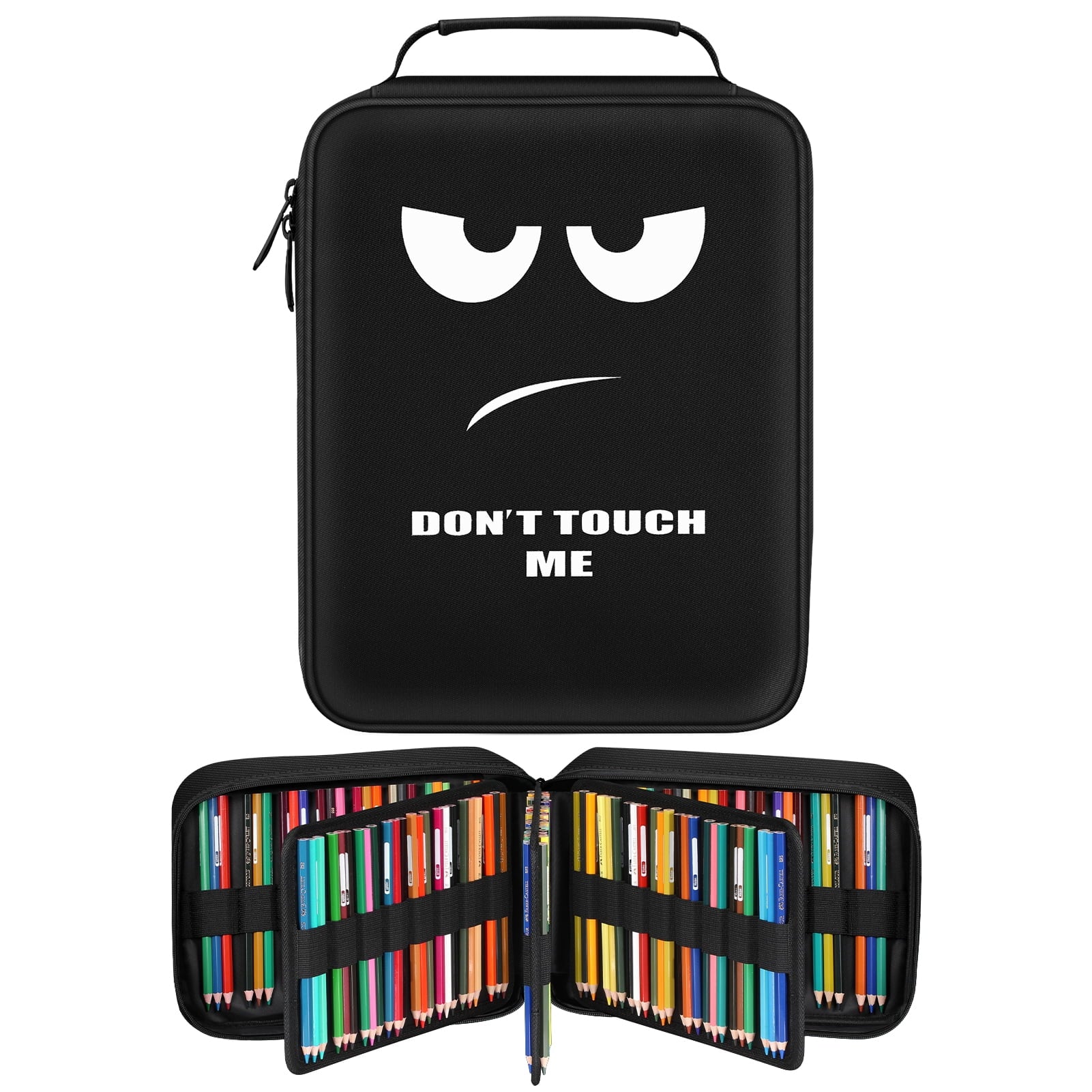 Dont Touch Me Oxford Fabric Pencil Case, Multicolor
