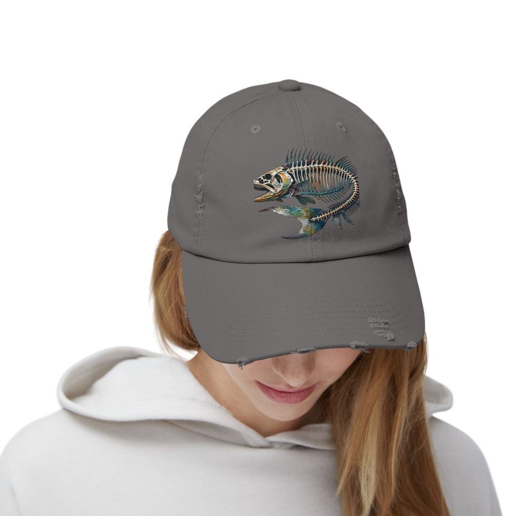 Gyotaku Style Distressed Cap