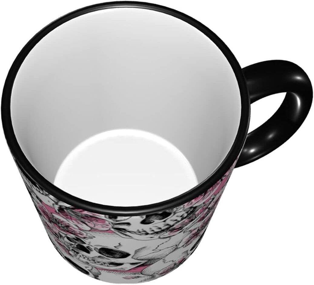 Sugar Floral Skull Funny Ceramic Coffee Mug Dishwasher and Microwave Safe Novelty Gifts for Women Men Office and Home Kitchen Decor