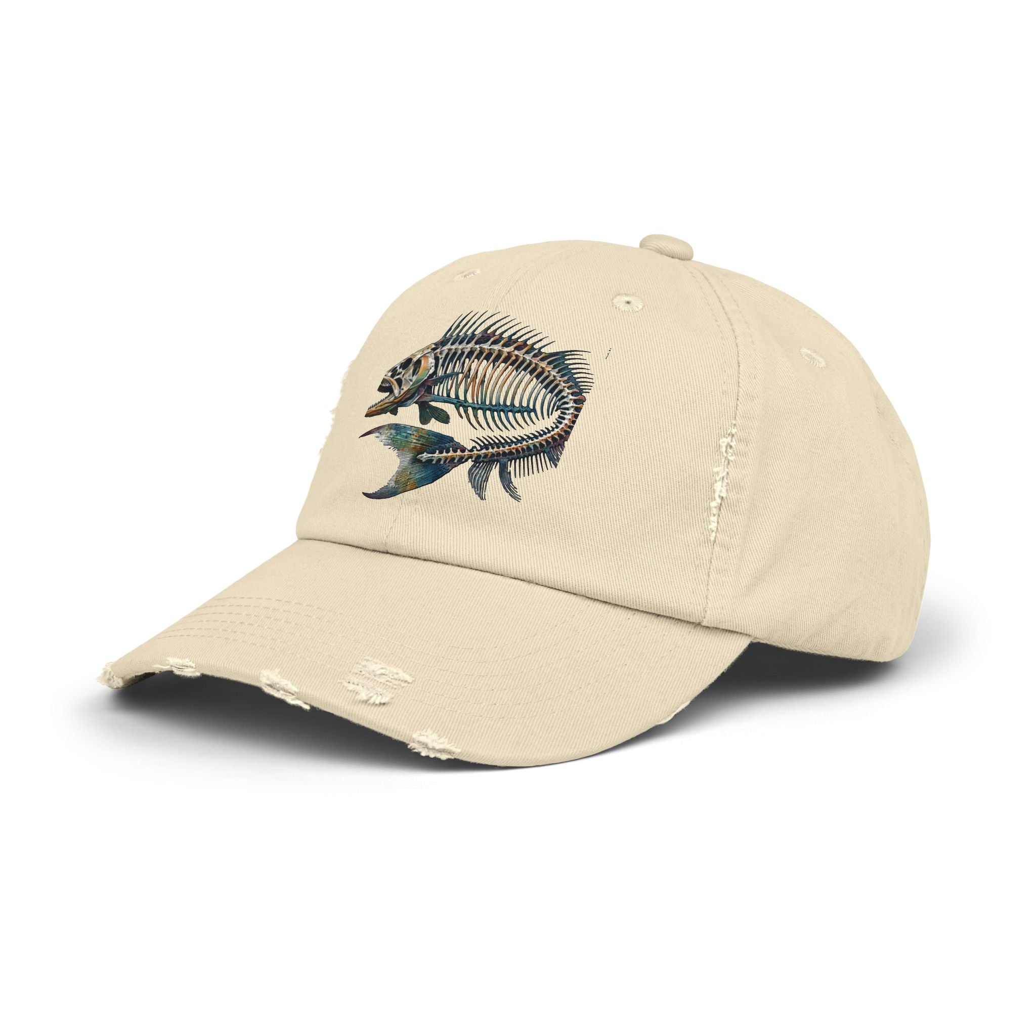Gyotaku Style Distressed Cap