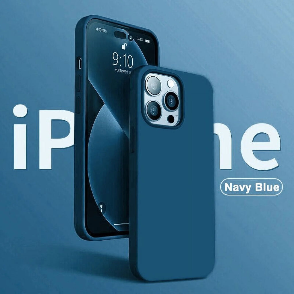 Original Liquid Silicone Phone Case for Iphone 15 11 12 13 14 Pro Max Mini 8 7 plus XR X XS Max SE Shockproof Cover Accessories