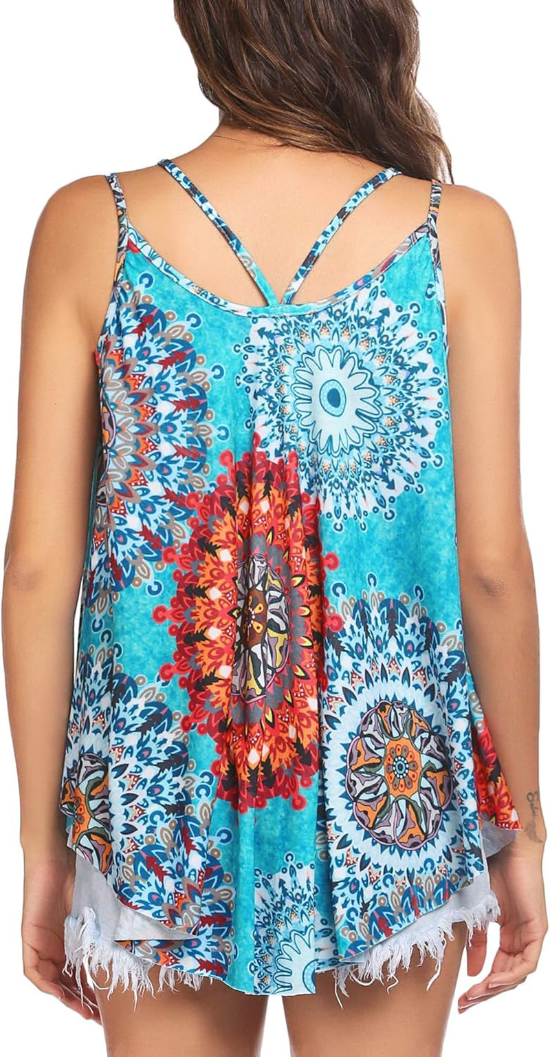 Women Flowy Tank Tops Casual Summer Tops Sexy Tank Tops Spaghetti Strap V Neck Sleeveless Tunic Camisoles Dusty Pink