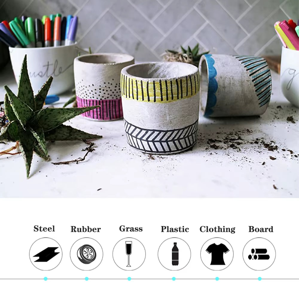 American Sharpie Permanent Markers Set 8/12/24Colors Eco-Friendly Paint Marker Pen Waterproof Stationery Art Supplies