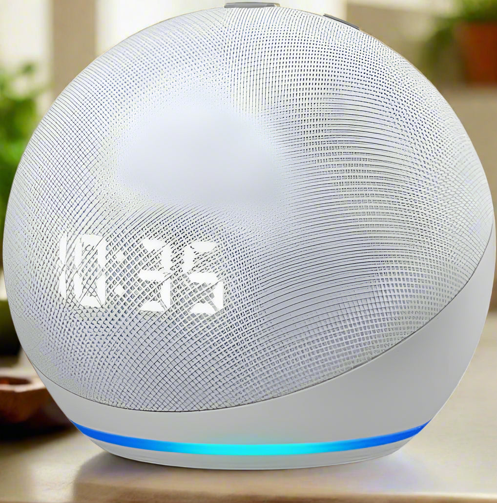 Echo Dot (4Th Gen) | Smart Speaker with Clock and Alexa | Glacier White
