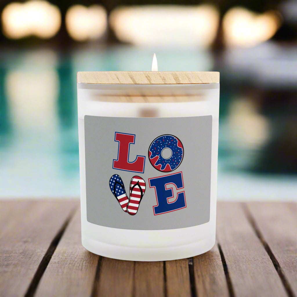 Frosted Glass Candle, 11oz