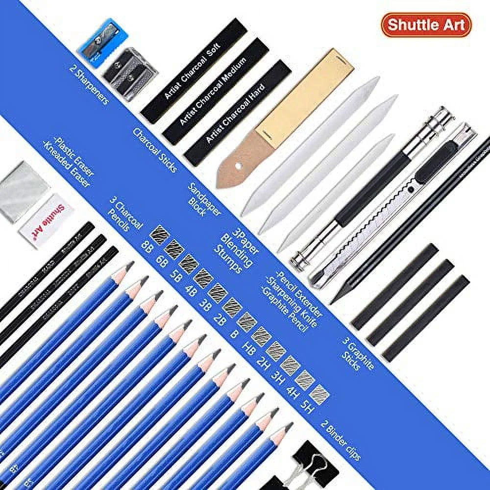 Sketching and Drawing Pencils Art Sets (37 Piece)