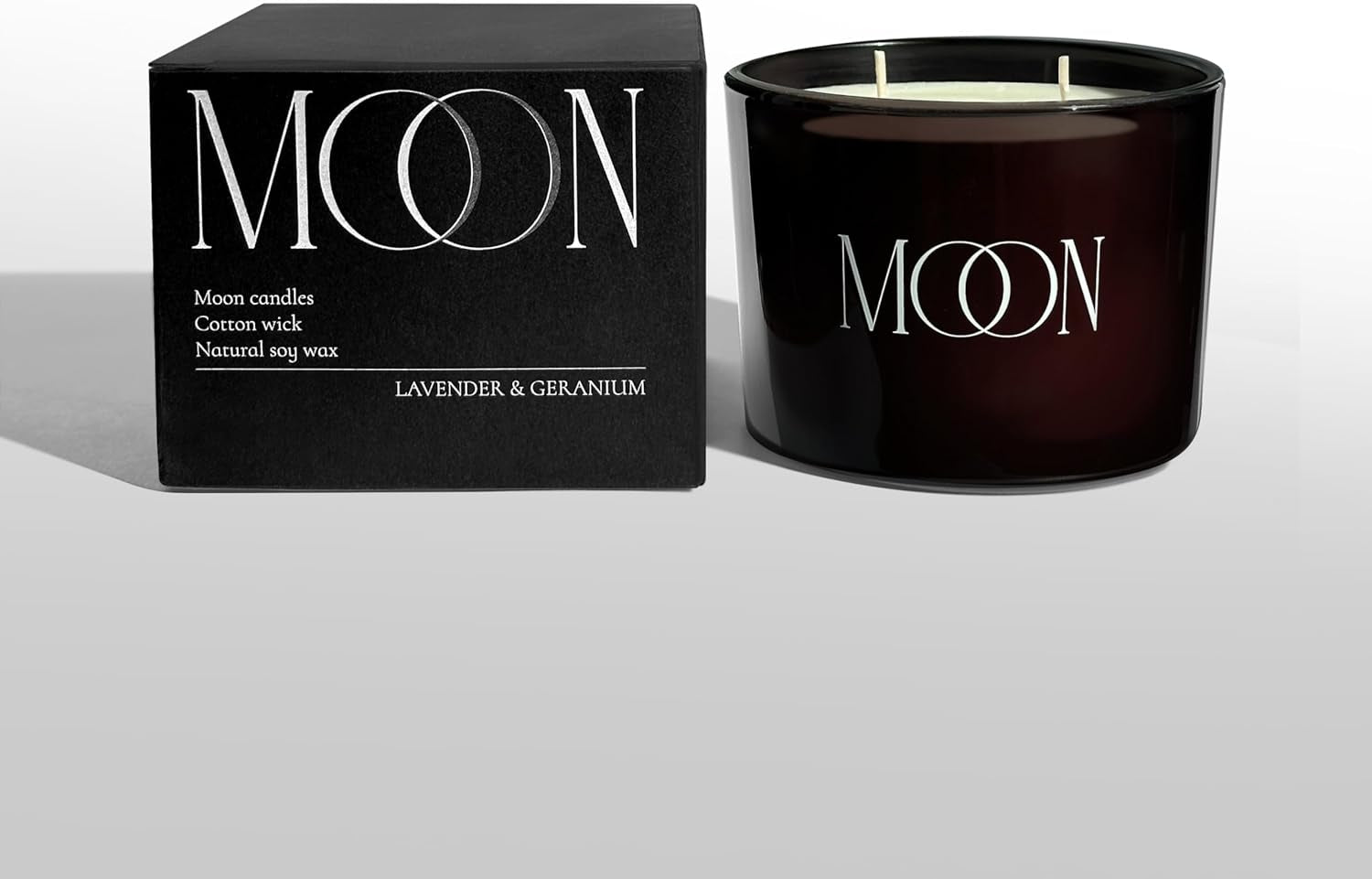 Scented Candles for Men & Women by  | Lavender Candle | Clean Non Toxic Candles | Soy Candles for Men | Lavender & Geranium Black Candles |
