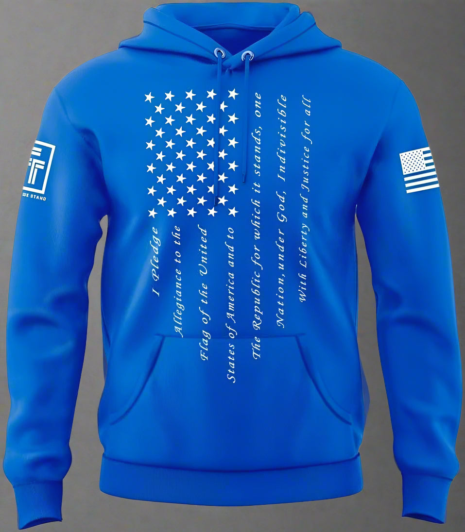 the Pledge of Allegiance USA Men'S Patriotic Hoodie Sweatshirt