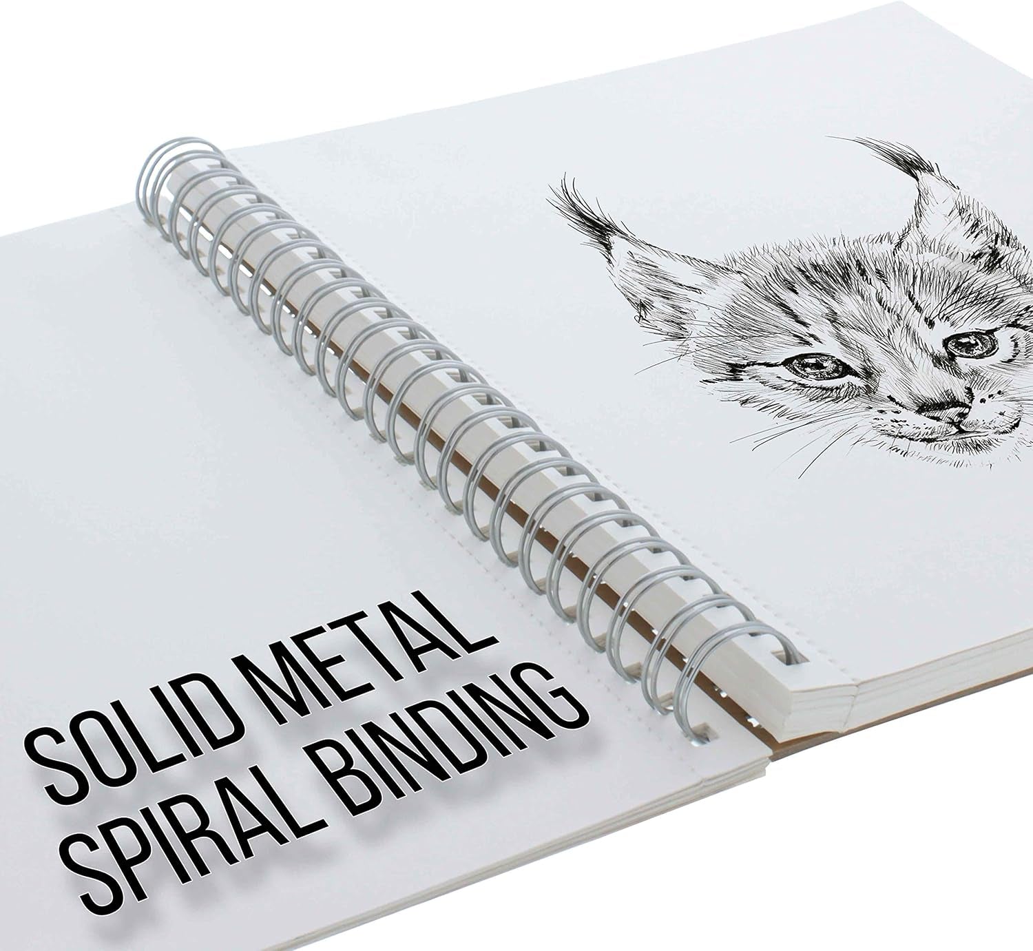 11" X 14" Sketch Book Pad, Pack of 2, 100 Sheets Each, 60Lb (100Gsm) - Spiral Bound Artist Sketching Drawing Paper Pad, Acid-Free - Graphite Colored Pencils, Charcoal - Adults Students