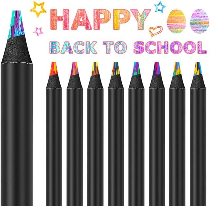 8-Color Rainbow Colored Pencils for Adult Coloring Books, Aesthetic Drawing