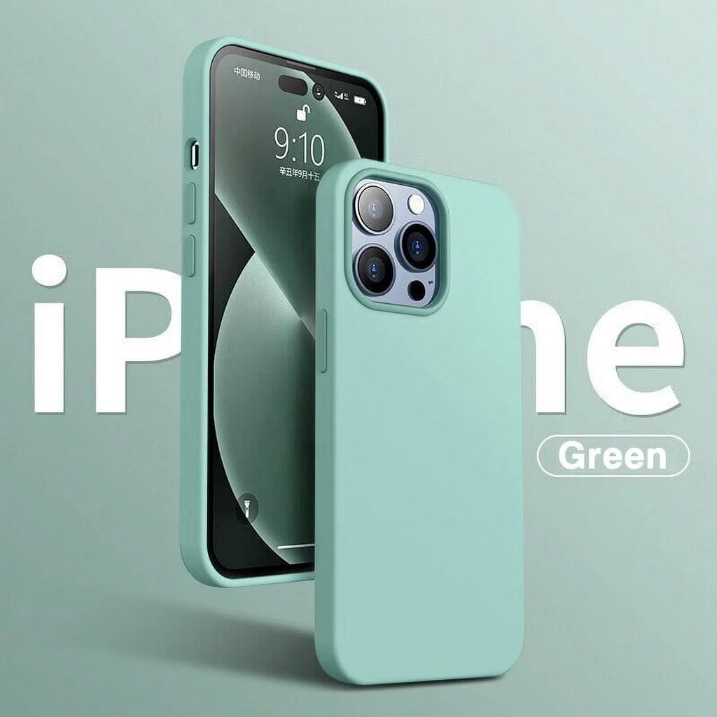 Original Liquid Silicone Phone Case for Iphone 15 11 12 13 14 Pro Max Mini 8 7 plus XR X XS Max SE Shockproof Cover Accessories