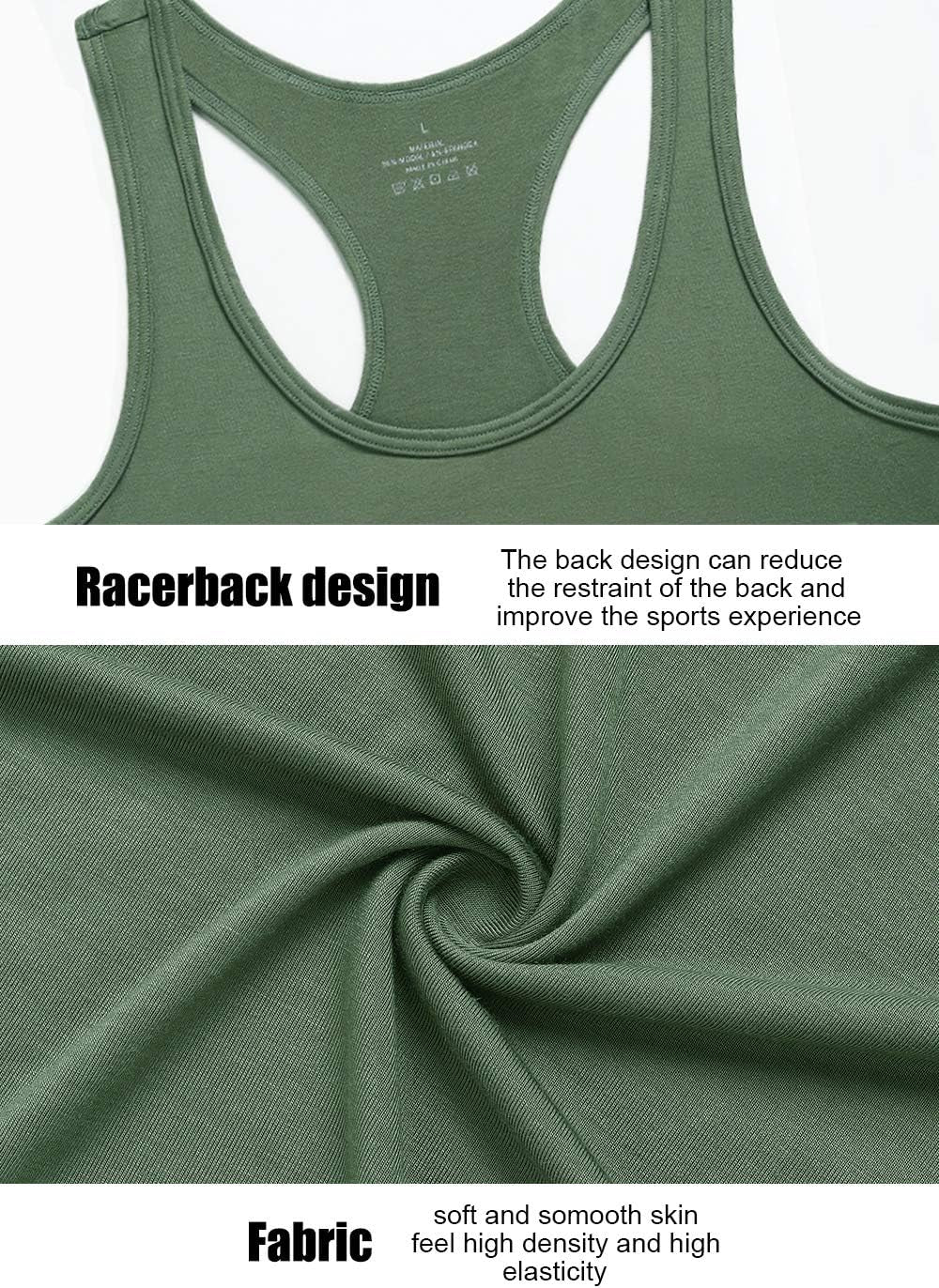 Racerback Workout Tank Tops for Women Basic Athletic Tanks Yoga Shirt Sleeveless Exercise Tops 4 Pack