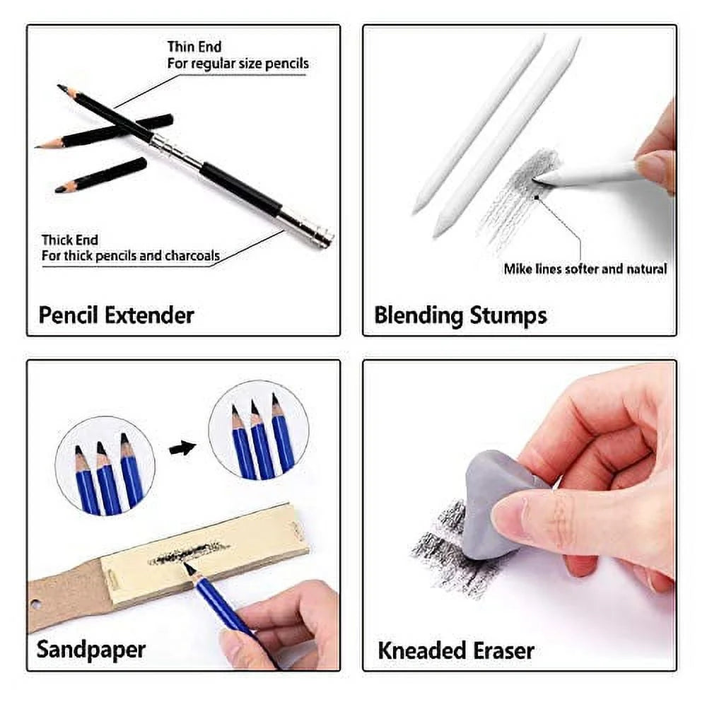 Sketching and Drawing Pencils Art Sets (37 Piece)
