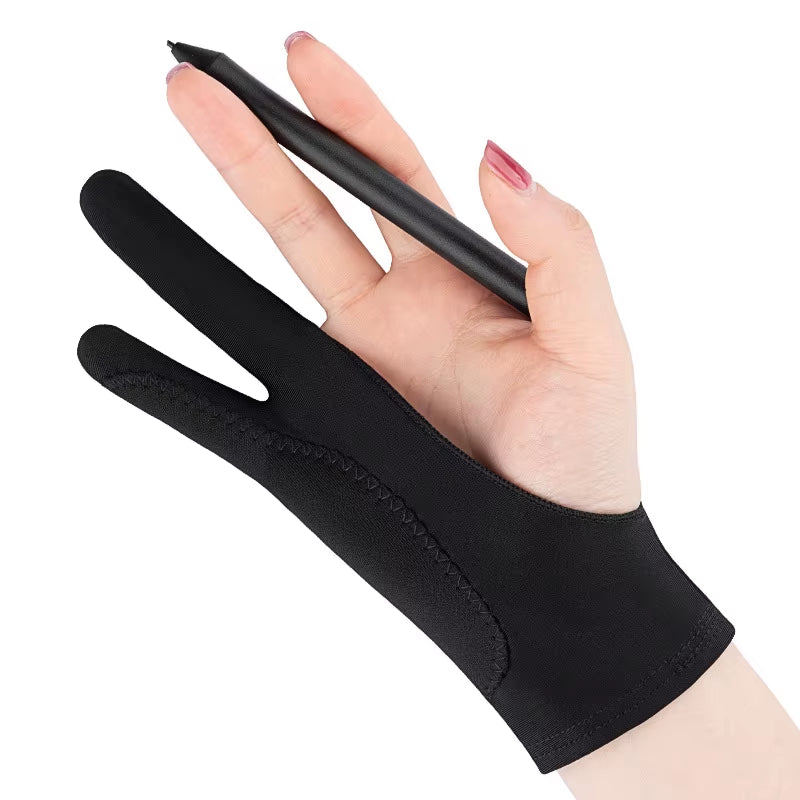 Anti-Touch Two-Finger Hand Painting Gloves for Tablet Digital Board Screen Touch Drawing Anti-Fouling Oil Painting Art Supplies