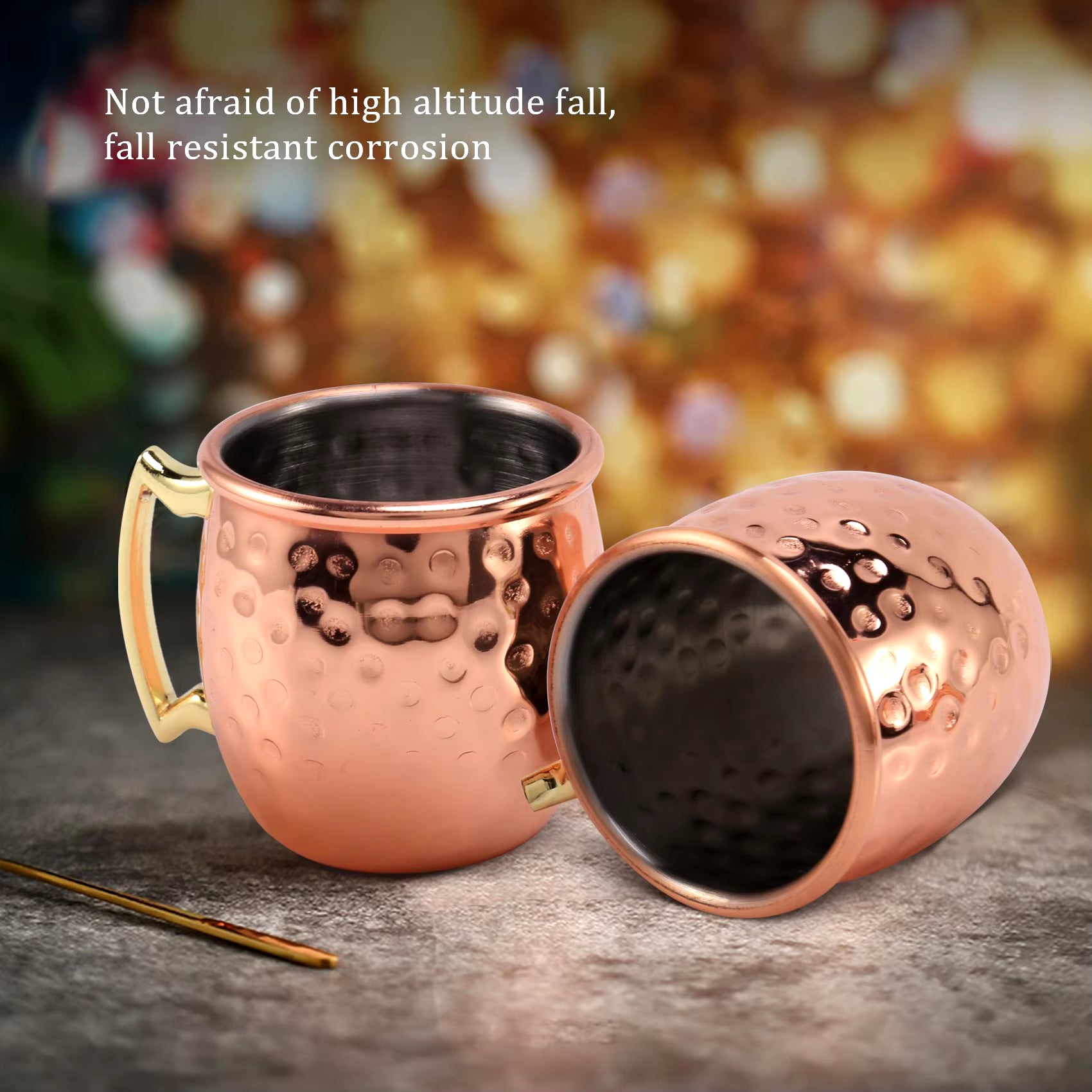 Mini 2-Ounce Stainless Steel Moscow Mule Mug Espresso Mini Mugs Copper Plated Mug Shot Mugs Set of 4