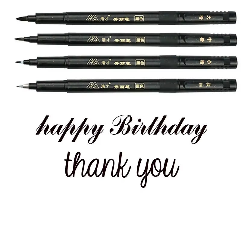 6Pcs Hand Lettering Calligraphy Pen Set Drawing Writing Signature Learning Extra Fine Brush Markers Art Supplies School Supplies