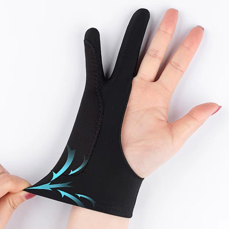 Anti-Touch Two-Finger Hand Painting Gloves for Tablet Digital Board Screen Touch Drawing Anti-Fouling Oil Painting Art Supplies
