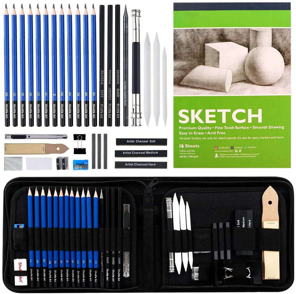 Sketching and Drawing Pencils Art Sets (37 Piece)