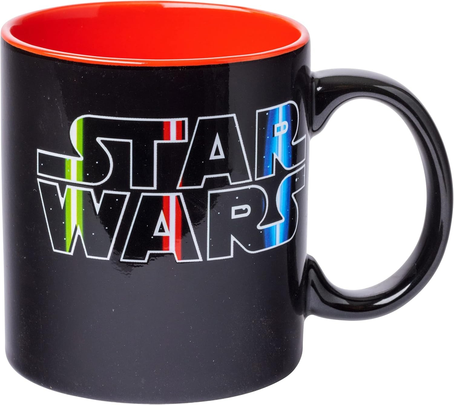 Star Wars Lightsaber Logo Heat Reveal Ceramic Coffee Mug, 20-Ounces