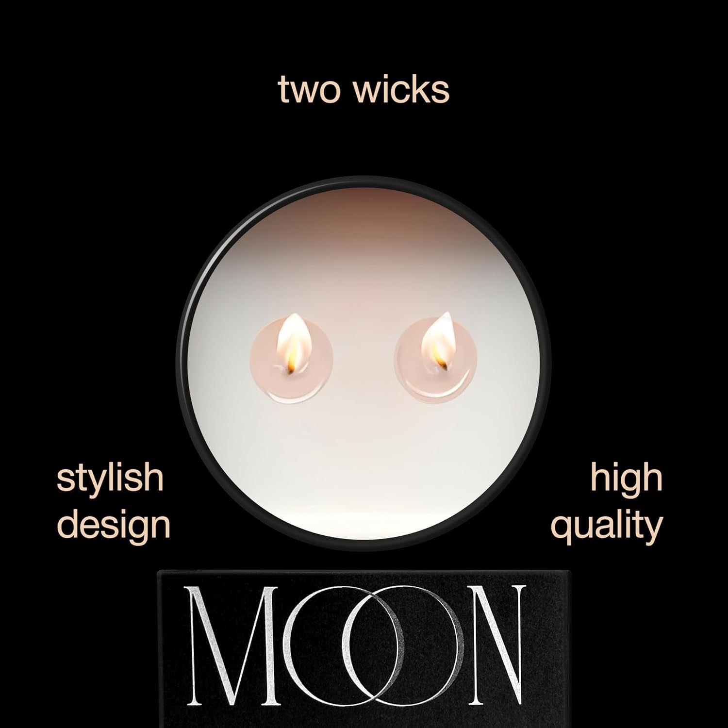 Scented Candles for Men & Women by  | Lavender Candle | Clean Non Toxic Candles | Soy Candles for Men | Lavender & Geranium Black Candles |