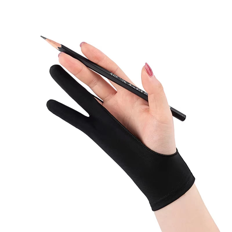 Anti-Touch Two-Finger Hand Painting Gloves for Tablet Digital Board Screen Touch Drawing Anti-Fouling Oil Painting Art Supplies