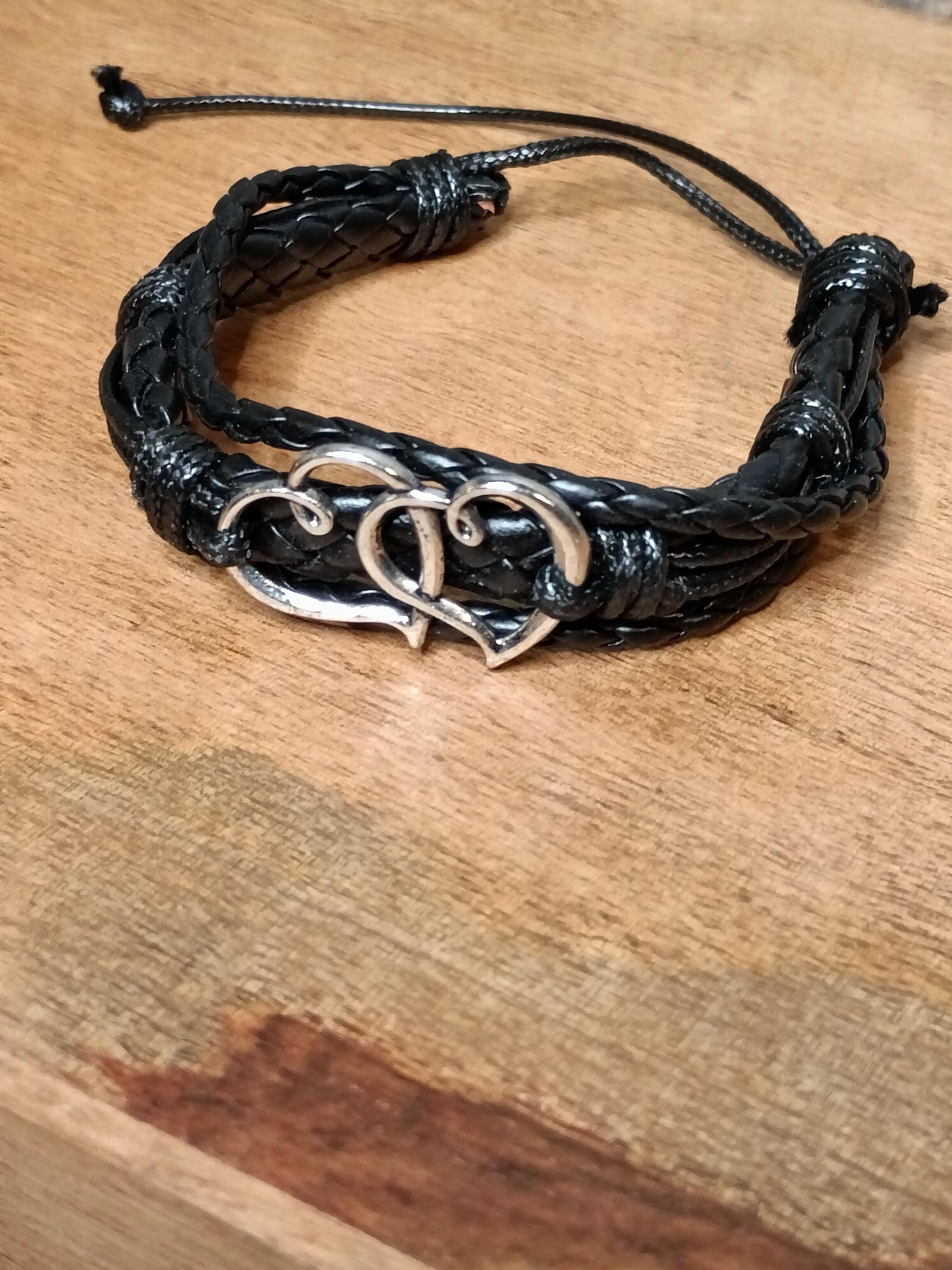 Braided Double Heart Bracelet