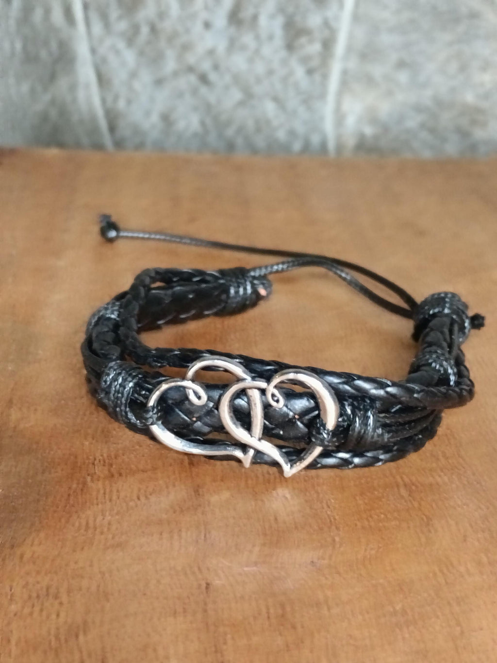 Braided Double Heart Bracelet